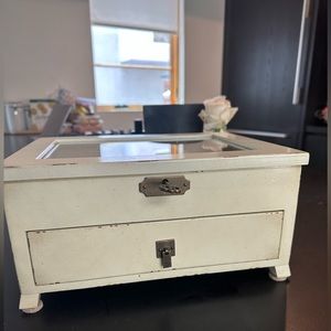 Pottery barn antique white jewelry box
